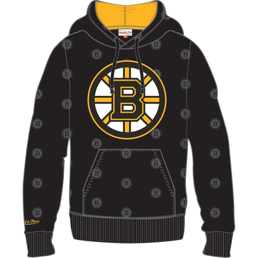 Boston Bruins Mitchell & Ness All Over Print Fleece Hoodie - Premium Sweatshirts, Hoodies, & Jackets - Hockey - Just $124.99! Shop now at Retro Gaming of Denver