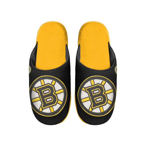 Boston Bruins Big Logo Mesh Slide Slippers - Premium Apparel - Slippers - Just $29.99! Shop now at Retro Gaming of Denver