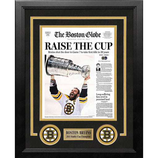 Boston Bruins 2011 Stanley Cup Champions Framed Boston Globe Photo - Just $49.99! Shop now at Retro Gaming of Denver