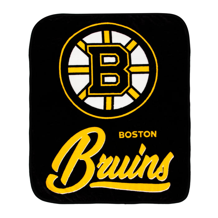 Boston Bruins 50" x 60" Signature Royal Plush Throw Blanket - for just $49.99! 