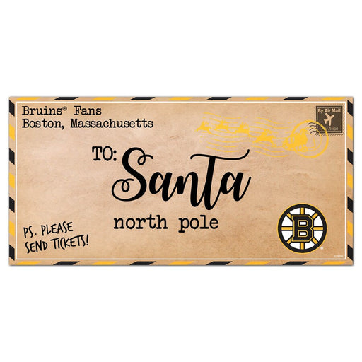 Boston Bruins 6'' x 12'' Letter to Santa Sign - Premium Signs/Plaques - Holiday - Just $12.99! Shop now at Retro Gaming of Denver