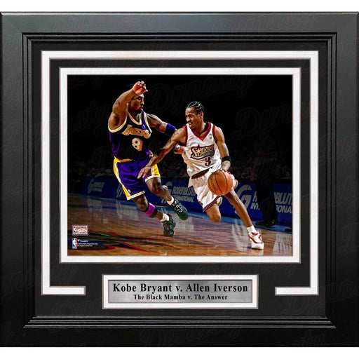 Kobe Bryant v. Allen Iverson Framed NBA Basketball Legends Photo - Premium Framed Basketball Photos - Just $49.99! Shop now at Retro Gaming of Denver