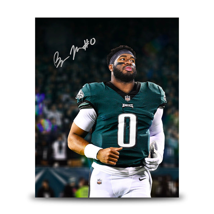 Bryce Huff Philadelphia Eagles Autographed 16" x 20" Blackout Football Photo - for just $35! 