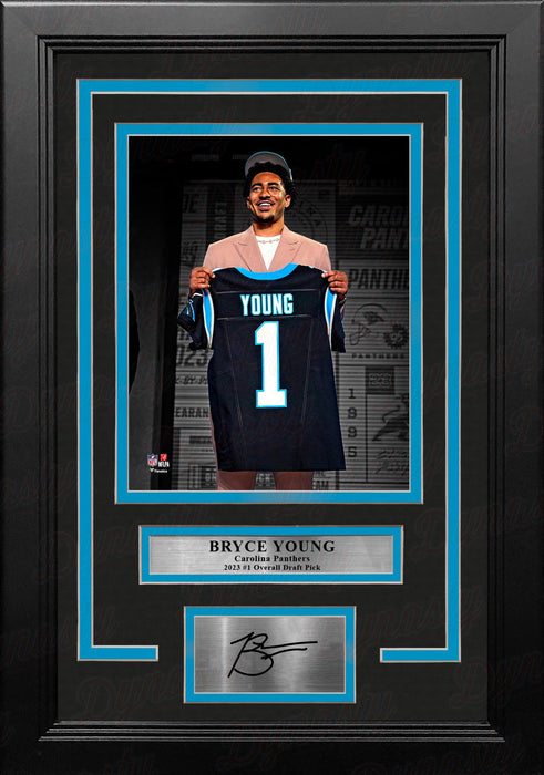 Bryce Young Carolina Panthers 8" x 10" Framed Draft Football Photo with Engraved Autograph - for just $79.99! 