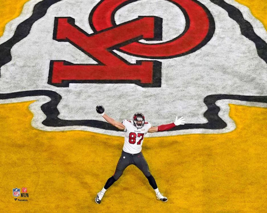 Rob Gronkowski Super Bowl LV End Zone Celebration Tampa Bay Buccaneers 8" x 10" Football Photo - for just $3! 