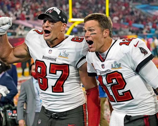 Tom Brady & Rob Gronkowski Super Bowl LV Champions Tampa Bay Buccaneers 8" x 10" Football Photo - for just $9.99! 