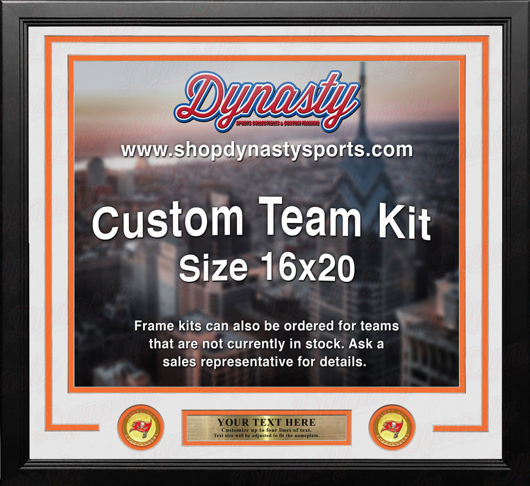 Tampa Bay Buccaneers Throwback Custom NFL Football 16x20 Picture Frame Kit (Multiple Colors) - for just $62.99! 