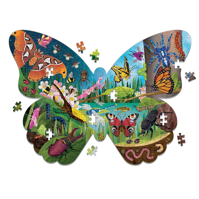 Bugs & Butterflies 300 Piece Shaped Jigsaw Puzzle Mudpuppy - for just $17.99! 