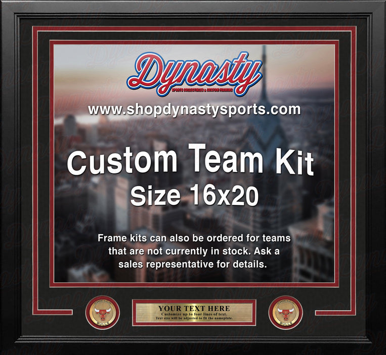 Chicago Bulls Custom NBA Basketball 16x20 Picture Frame Kit (Multiple Colors) - for just $49.99! 