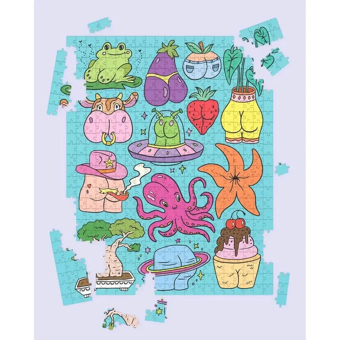 Bunches of Butts 500 Piece Jigsaw Puzzle Fun Club - for just $24.99! 