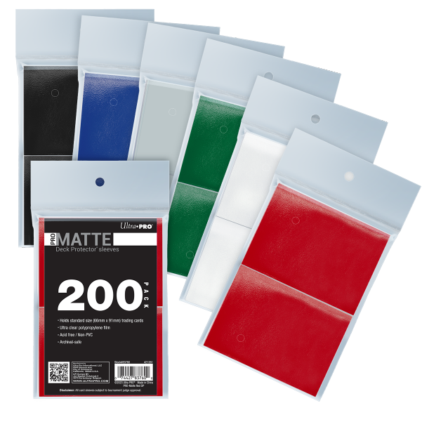 PRO-Matte Standard DECK PROTECTOR® Sleeves Bundle (200ct) - for just $17.99! 