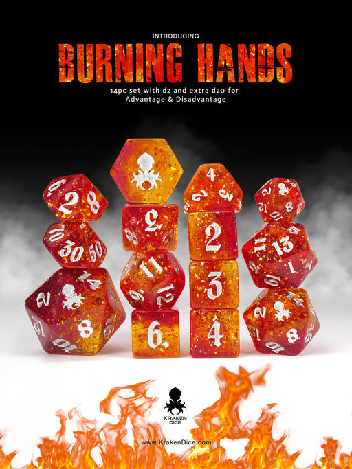 Kraken Dice Holo Foil 14pc TTRPG Dice Set - for just $24.99! 