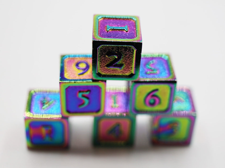 6 piece Metal D6's - Burnt Opal - for just $29.99! 