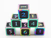 6 piece Metal D6's - Black and Burnt Opal - for just $29.99! 