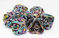 Hollow Hearts: Jeweled Burnt Opal -  Metal RPG Dice Set - for just $99.99! 