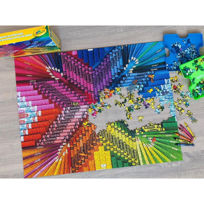Burst of Color Crayola Crayon 1000 Piece Jigsaw Puzzle Springbok - for just $19.99! 