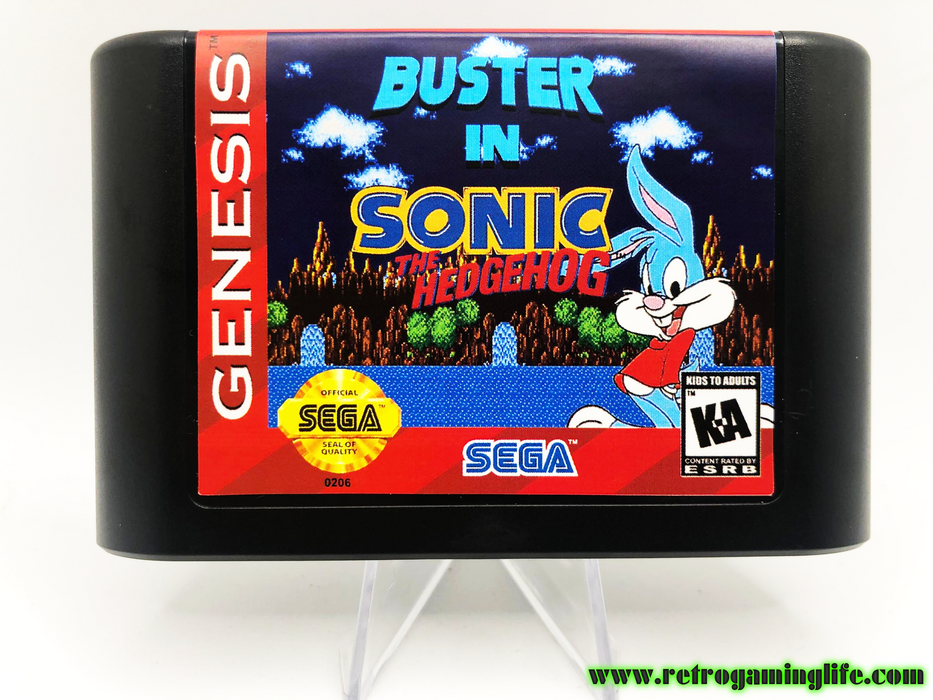 Buster Bunny in Sonic the Hedgehog Sega Genesis Repro Game Cart - for just $19.99! 