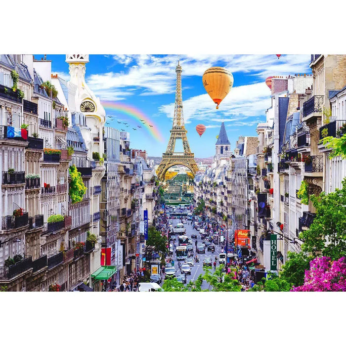 Bustling Paris 300 Piece Wood Jigsaw Puzzle Wooden City - for just $24.99! 