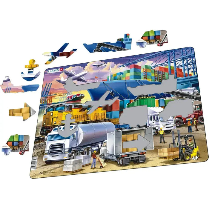 Busy Cargo Hub 37 Piece Tray Jigsaw Puzzle Larsen - for just $11.99! 