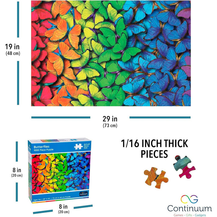 Butterflies 1000 Piece Jigsaw Puzzle Continuum - for just $14.99! 