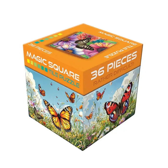 Butterflies 36 Piece Magic Square Tile Puzzle Sudoku Style Game Outset - for just $9.99! 
