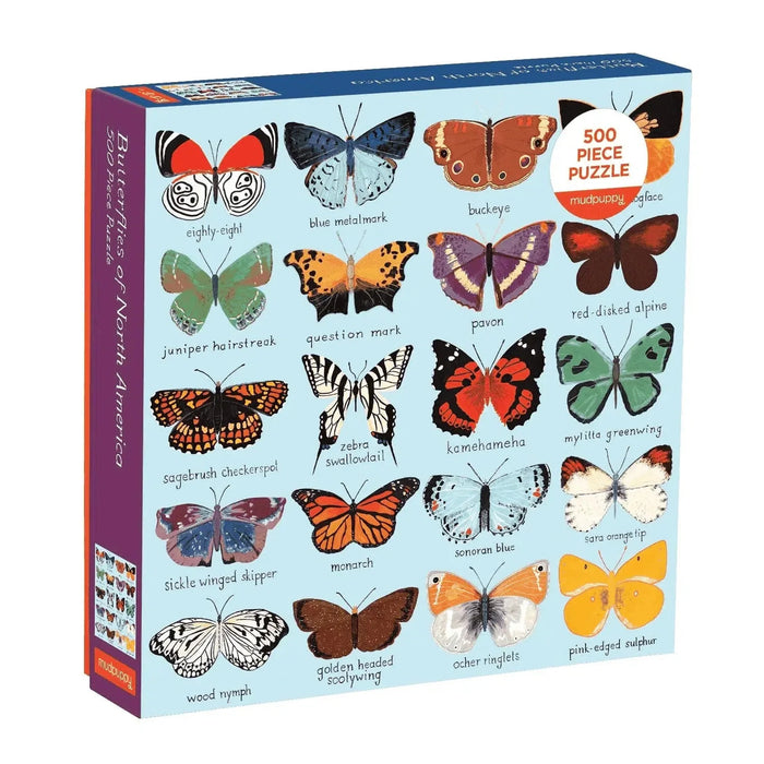 Butterflies of North America 500 Piece Jigsaw Puzzle Mudpuppy - for just $17.99! 
