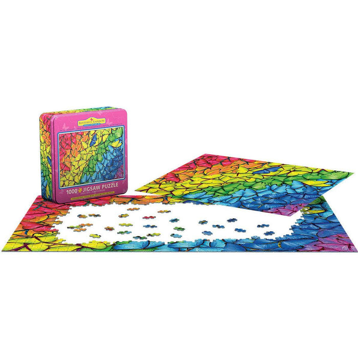 Butterfly Rainbow 1000 Piece Jigsaw Puzzle in Tin Eurographics - for just $23.99! 