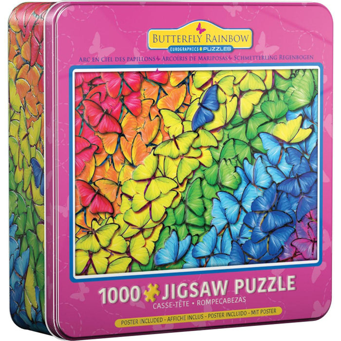 Butterfly Rainbow 1000 Piece Jigsaw Puzzle in Tin Eurographics - for just $23.99! 