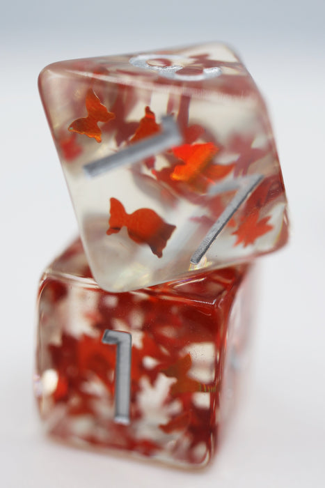 Butterfly Kiss - Orange RPG Dice Set - for just $13.99! 