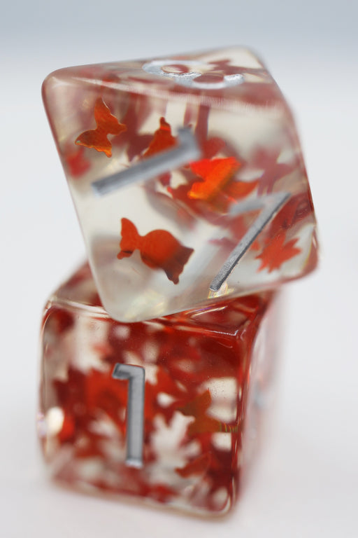 Butterfly Kiss - Orange RPG Dice Set - for just $13.99! 