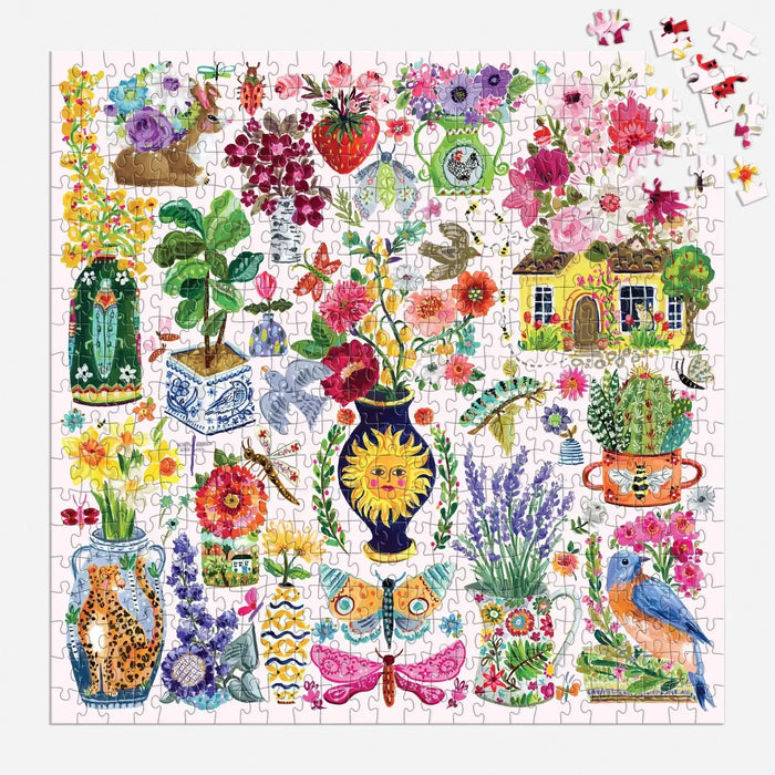 Buzzy Bouquets 500 Piece Jigsaw Puzzle Galison - for just $17.99! 