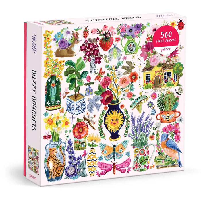 Buzzy Bouquets 500 Piece Jigsaw Puzzle Galison - for just $17.99! 