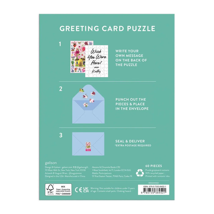Buzzy Bouquets Greeting Card 60 Piece Jigsaw Puzzle Galison - for just $7.99! 