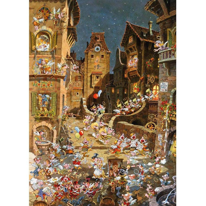 By Night Romantic Town 1000 Piece Jigsaw Puzzle Heye - for just $29.99! 