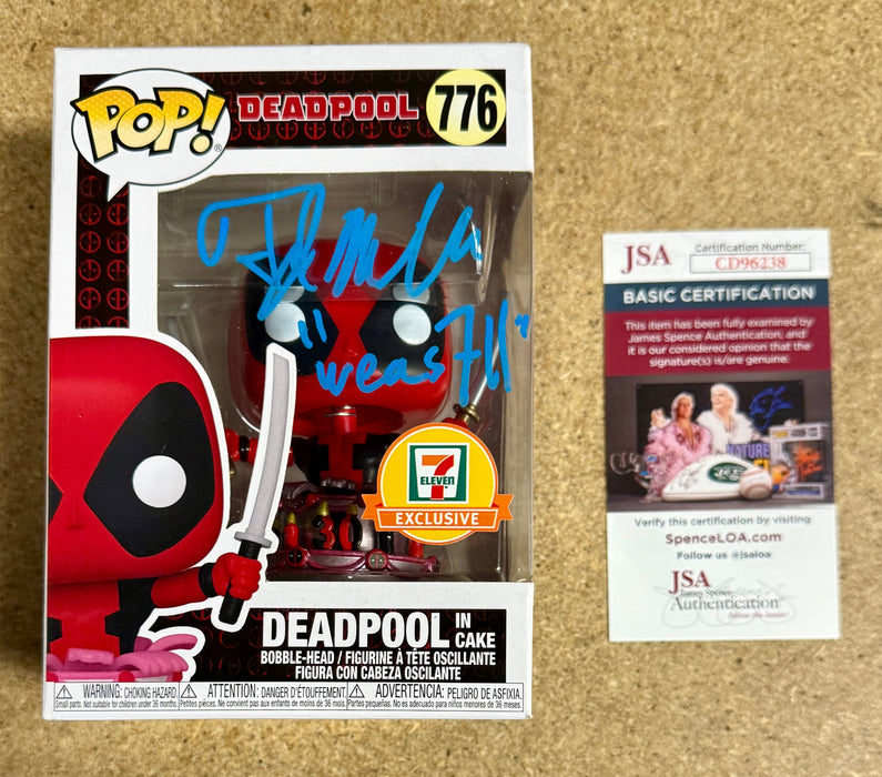 TJ Miller “Weasel” Signed Metallic Deadpool In Cake Funko Pop #776 Exclusive With JSA COA - for just $85! 