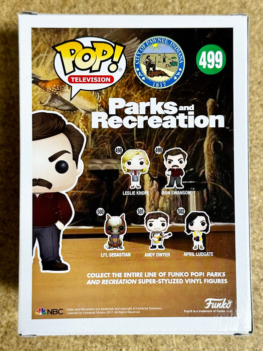 Nick Offerman Signed Ron Swanson Funko Pop! #499 Parks & Rec 2017 With JSA COA - for just $500! 