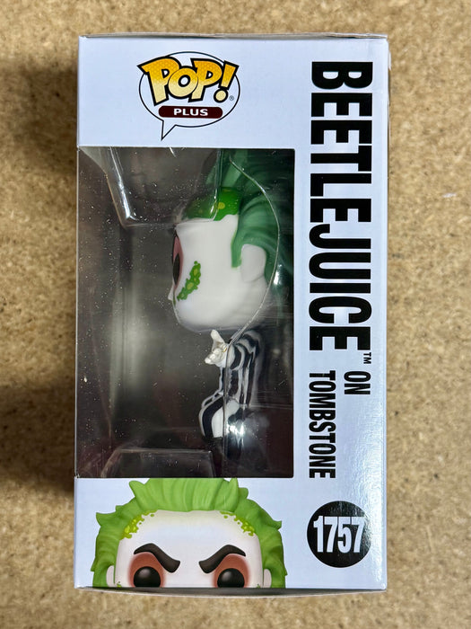 Funko Pop! Plus Movies Beetlejuice On Tombstone #1757 Beetlejuice 2024 (BOX DMG) - for just $15! 