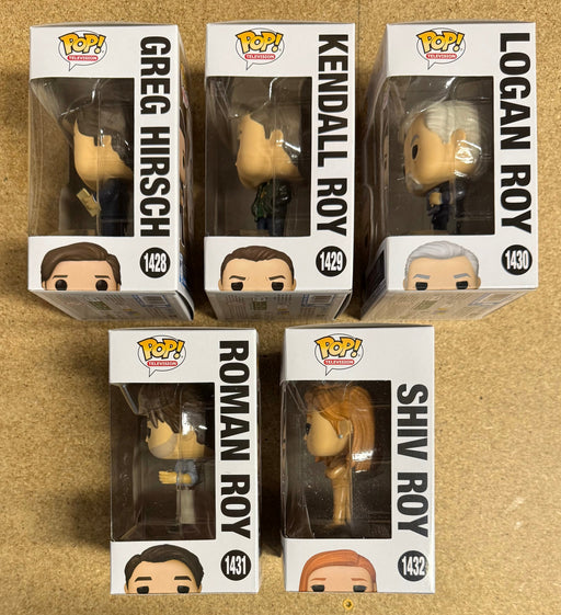 Funko Pop! Television Roman Logan Shiv Kendall & Greg Hirsch Succession Set Of 5 - for just $50! 