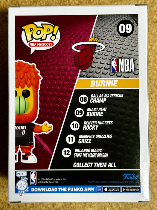 Funko Pop! NBA Mascots Burnie #09 Miami Heat Mascot 2024 Fireball - for just $15! 