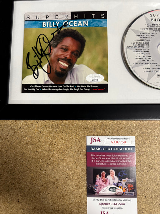 Billy Ocean Framed & Signed AUTOGRAPHED Super Hits 2008 CD Booklet With JSA COA - for just $130! 