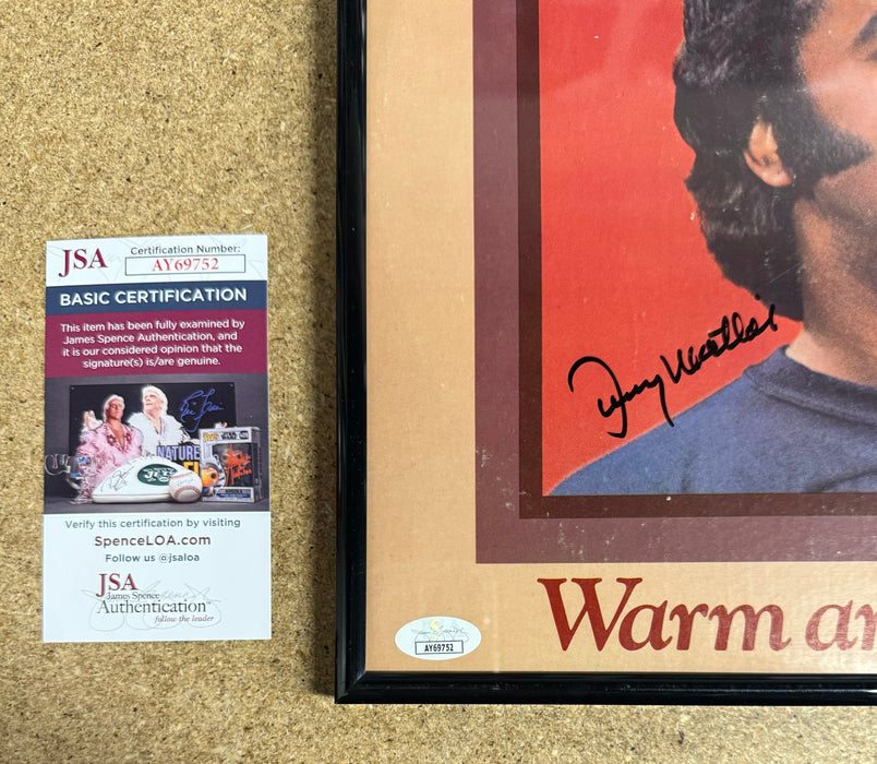 Johnny Mathis Signed & Framed “Warm And Tender” Vinyl With JSA COA - for just $100! 