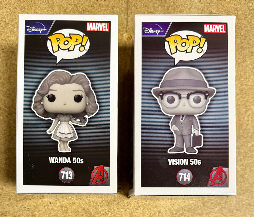 Funko Pop! Marvel 50’s (B&W) Wanda & Vision WandaVision 2021 Disney Set Of 2 - for just $25! 