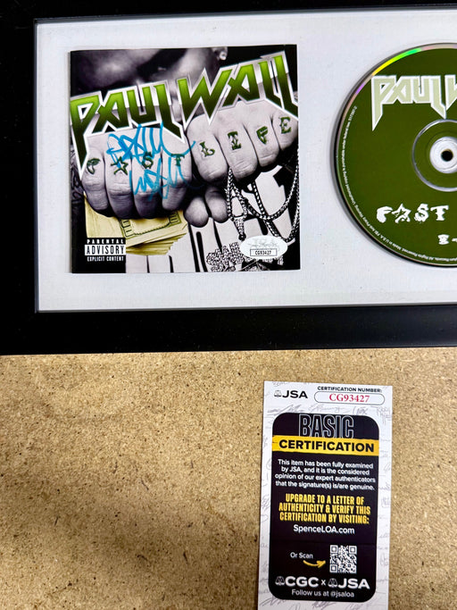 Rapper Paul Wall Signed “Fast Life” (2009) Framed CD With JSA COA - for just $150! 