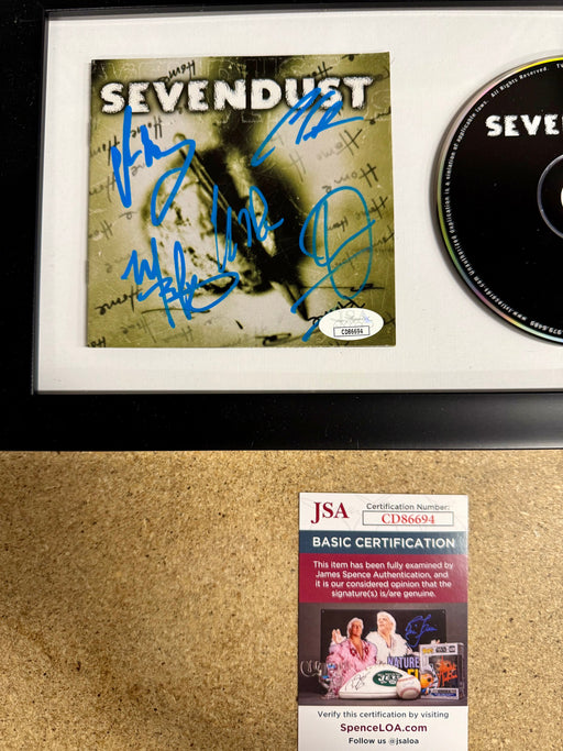 Sevendust (7D) Complete Band Signed “Home” Framed CD With JSA COA - for just $135! 