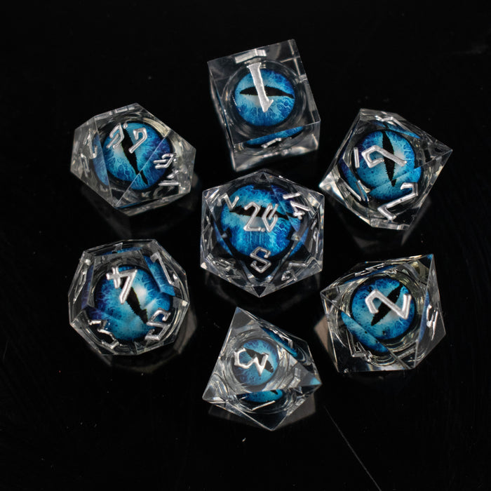 Legacy of Blue Eyes Liquid Core Dice Set - Silver - Just $59.99! Shop now at Retro Gaming of Denver