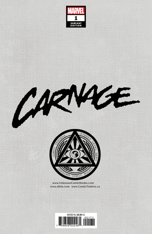 Carnage 1 Unknown Comics Stephen Segovia Exclusive Var (03/16/2022) - for just $10! 