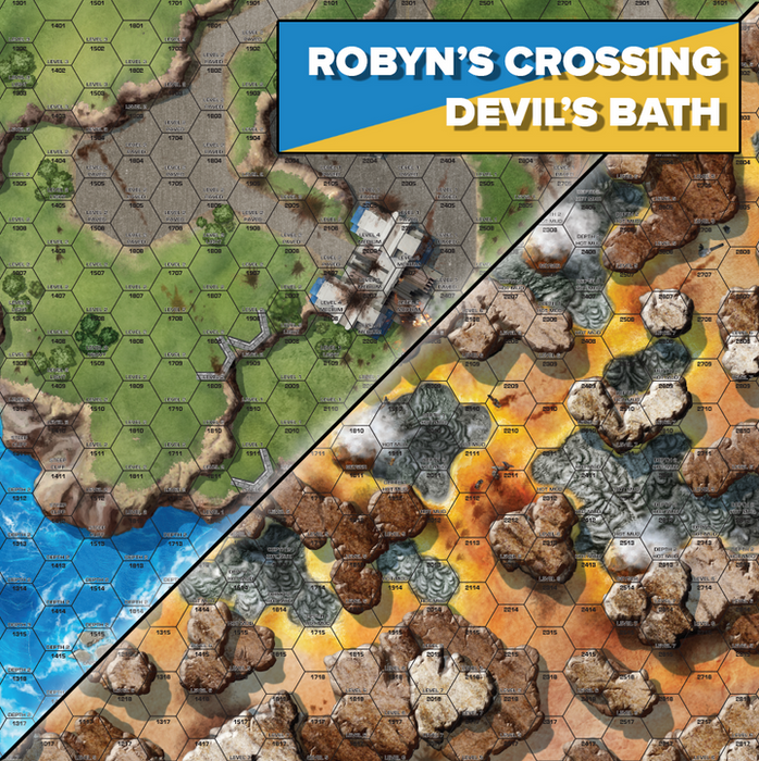 BattleTech Battles of Tukayyid: Battle Mat - Robyn's Crossing Devil's Bath - for just $39.99! 