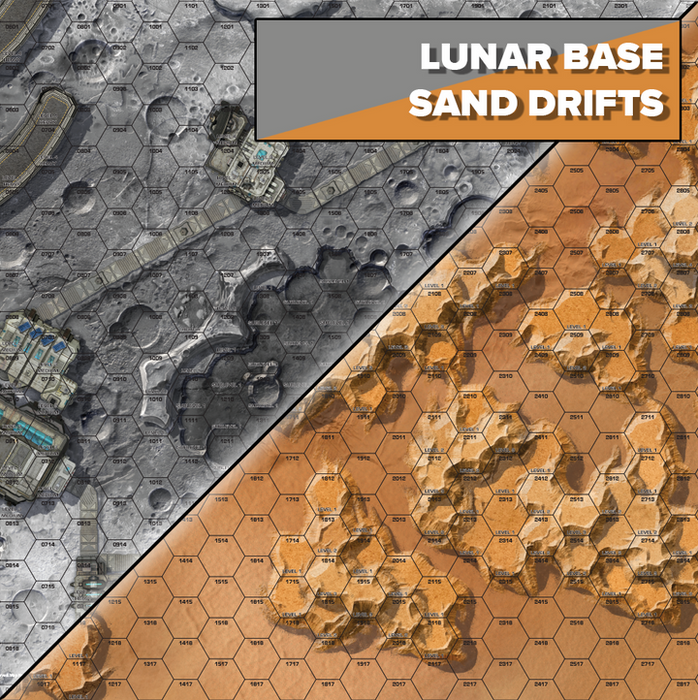 BattleTech Alien Worlds: Battle Mat - Lunar Base/Sand Drift - for just $39.99! 