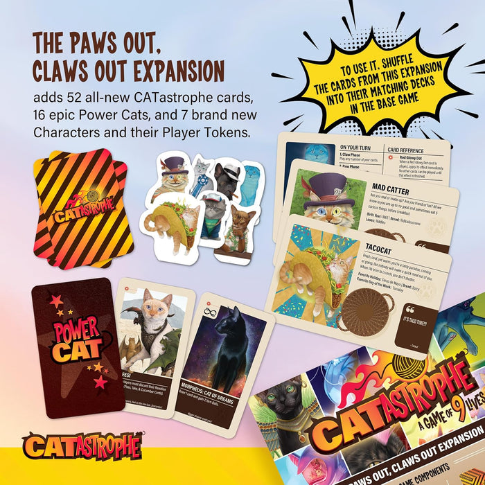 CATastrophe: A Game of 9 Lives with Paws Out Expansion Pack - for just $59.99! 