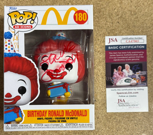 Squire Fridell Signed Birthday Ronald McDonald The Clown Funko Pop! #180 With JSA COA - for just $75! 